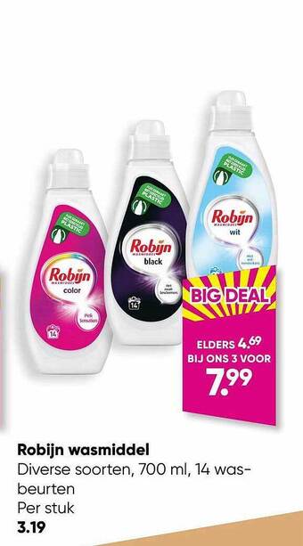 Big Bazar Robijn wasmiddel aanbieding