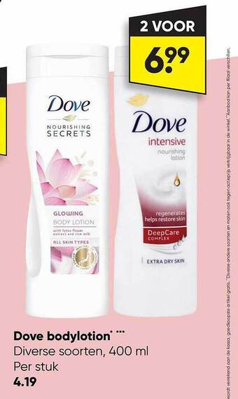 Big Bazar Dove bodylotion aanbieding