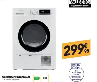Electro Depot Valberg Condensatie Droogkast DC 8 B W566C - 971324 aanbieding