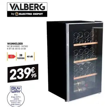 Electro Depot Valberg Wijnkelder WC 38 G B302C - 967383 aanbieding