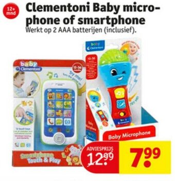 Kruidvat Clementoni Baby microphone of smartphone aanbieding