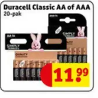 Kruidvat Duracell Classic AA of AAA 20+ pak aanbieding