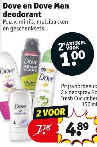 Kruidvat Dove en Dove Men deodorant aanbieding