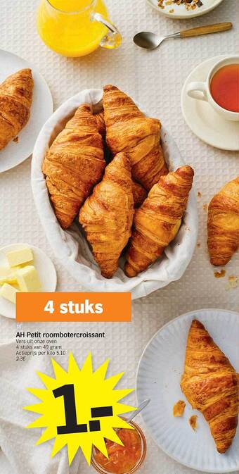 Albert Heijn Ah petit roombotercroissant aanbieding