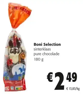 Colruyt Boni selection sinterklaas pure chocolade 180G aanbieding