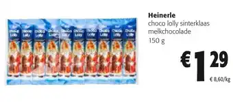 Colruyt Heinerle choco lolly sinterklaas 150G aanbieding