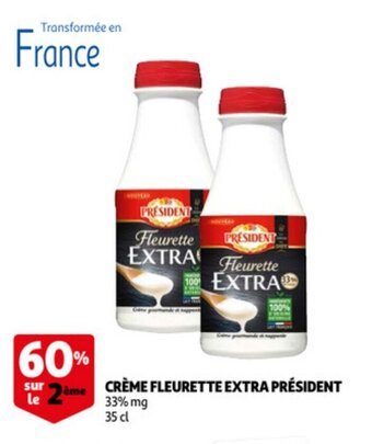Auchan President creme fleurette extra 35CL aanbieding
