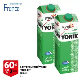 Auchan Yoplait lait fermente yorik 1L aanbieding