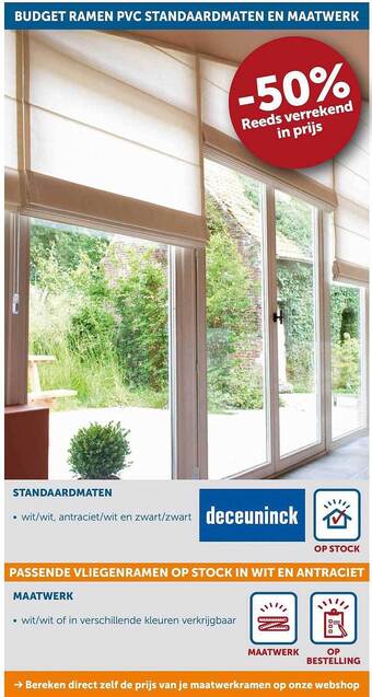 Zelfbouwmarkt Budget ramen pvc standaardmaten en maatwerk aanbieding
