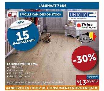 Zelfbouwmarkt Laminaatvloer 7 mm aanbieding