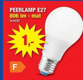 Hubo Peerlamp e27 806 lm -mat aanbieding