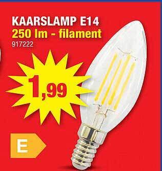 Hubo Kaarslamp e14 250 lm - filament aanbieding