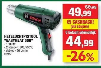 Hubo Bosch heteluchtpistool aanbieding