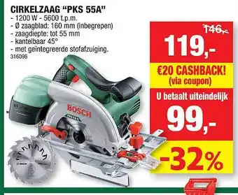 Hubo Bosch cirkelzaag aanbieding