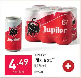 ALDI Jupiler pils, 6 st aanbieding