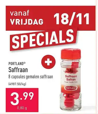 ALDI Portland saffraan aanbieding
