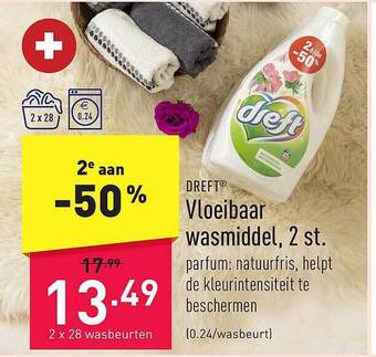 ALDI Dreft vloeibaar wasmiddel, 2 st aanbieding