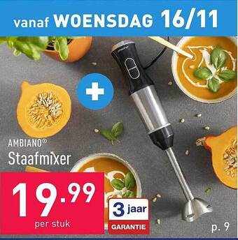 ALDI Ambiano staafmixer aanbieding