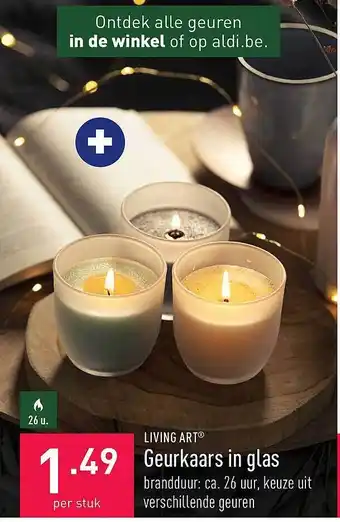 ALDI Living art geurkaars in glas aanbieding