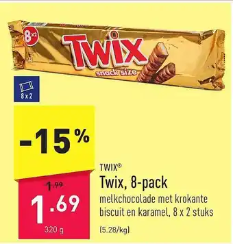 ALDI Twix, 8pack aanbieding