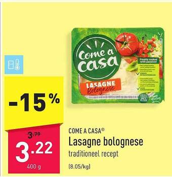 ALDI Come a casa lasagne bolognese aanbieding