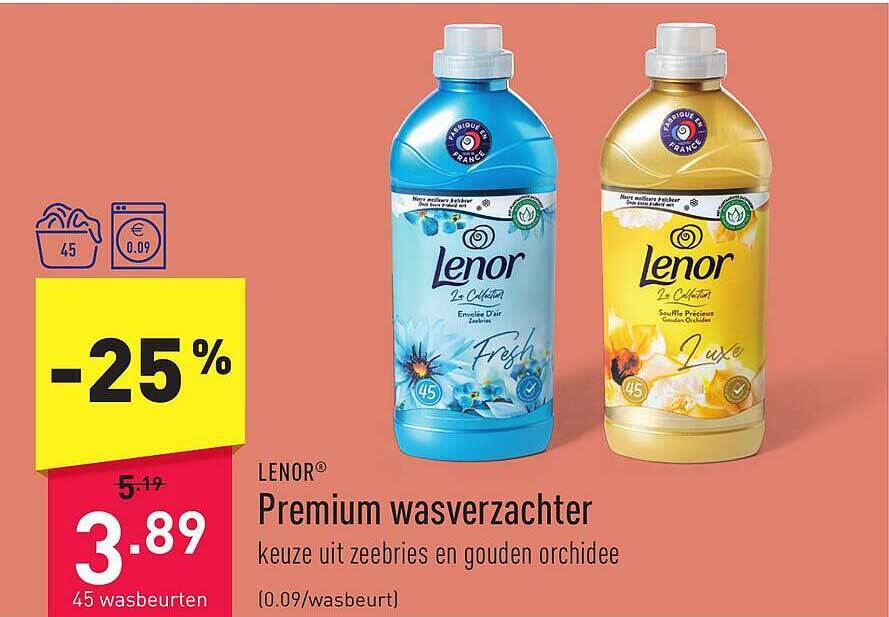 Lenor premium wasverzachter promotie bij ALDI