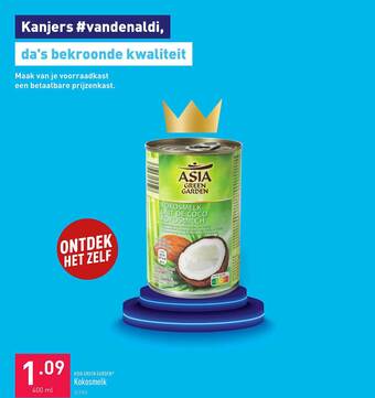ALDI Asia green garden kokosmelk aanbieding