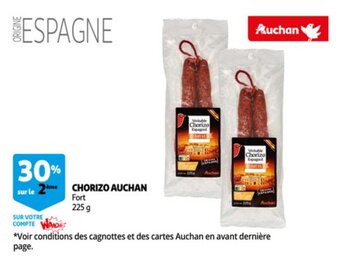 Auchan Chorizo 225G aanbieding