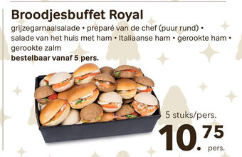 Bon Ap Broodjesbuffet royal aanbieding