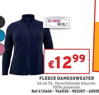 Trafic Fleece damessweater aanbieding