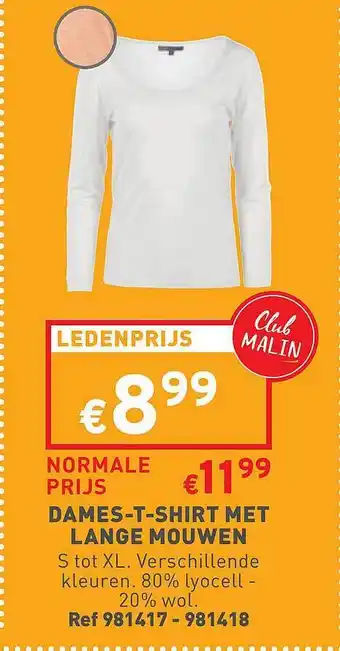 Trafic Dames-t-shirt met lange mouwen aanbieding