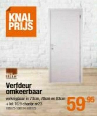 Cevo Verfdeur omkeerbaar aanbieding