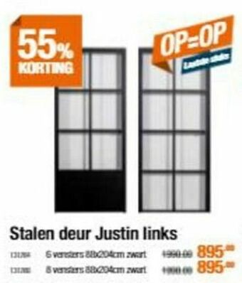 Cevo Stalen deur justin links aanbieding