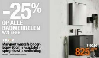 Cevo Maryport wastafelonderbouw + wastafel + spiegelkast + verlichting aanbieding