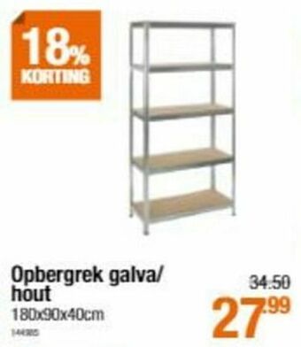 Cevo Opbergrek galva-hout aanbieding