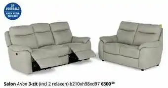YGO Salon arlon 3-zit aanbieding