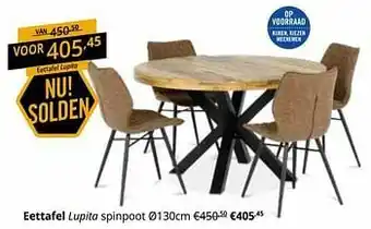 YGO Eettafel lupita spinpoot aanbieding