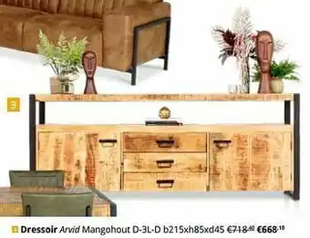 YGO Dressoir arvid mangohout d-3l-d aanbieding