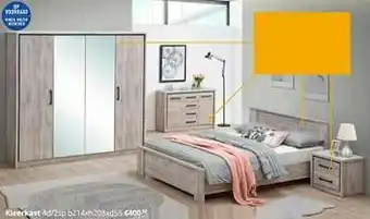 YGO Kleerkast 4d-2sp aanbieding