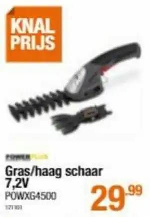 Powerplus gras-haag schaar 7,2v powxg4500