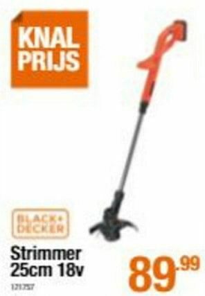 Cevo Black + decker strimmer 25cm 18v aanbieding
