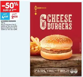 6 Cheese Burgers 750g