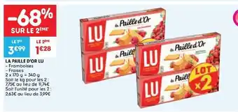 LU La Paille D'Or Framboises , Fraises 2 x 170g