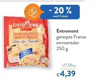 OKay EntreMont Geraspte France Emmentaler 250g aanbieding