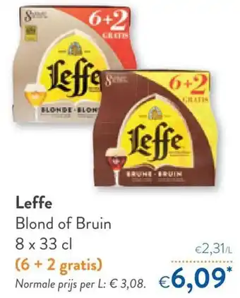OKay Leffe Blond of Bruin 8 x 33cl 6+2 Gratis aanbieding