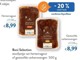 OKay Boni Selection Stoofpotje van Hertenragout of Gestoofde Varkenswangen 500g aanbieding