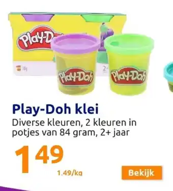 Action Play-Doh Klei Diverse Kleuren aanbieding