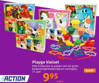 Playgo Kleiset met 6 Kleuren in Potjes van 56gram
