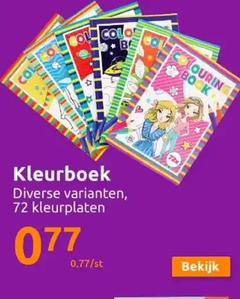 Action Kleurboek Diverse Varianten 72 Kleurplaten aanbieding