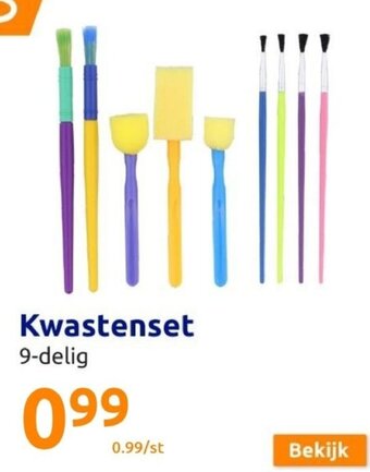 Action Kwastenset 9 Delig aanbieding